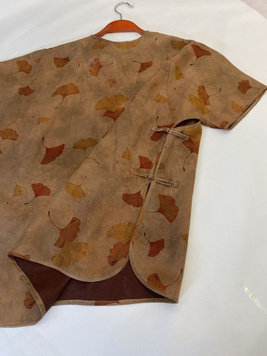 Retro Round Neck Button-Down Shirt