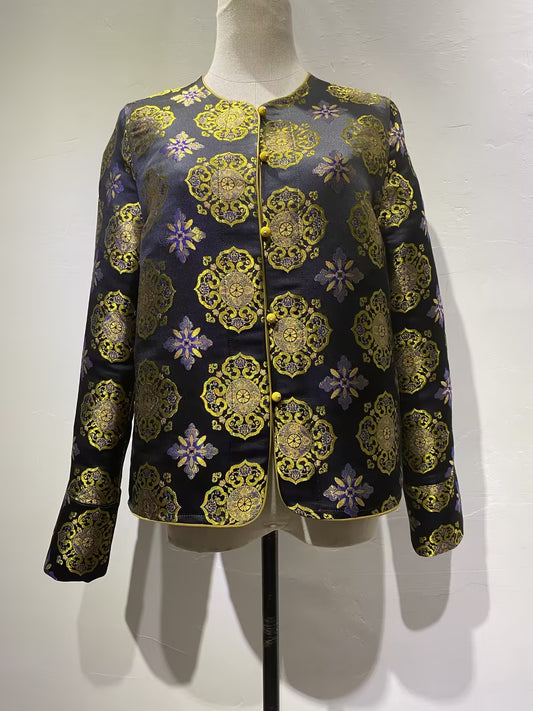 Reversible Long Sleeve Silk Crewneck Top