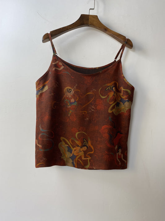 Brown Retro Camisole Vest