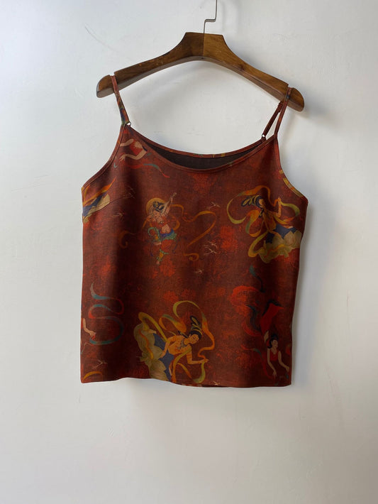 Brown Retro Camisole Vest