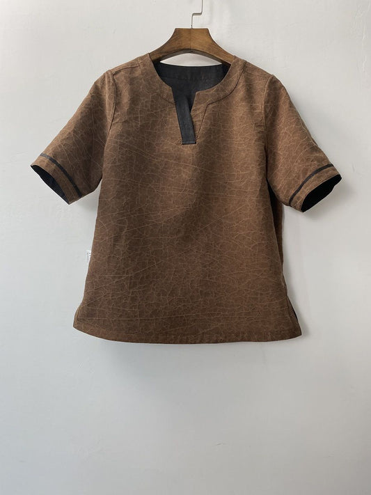 Double-sided Brown Cracked Top