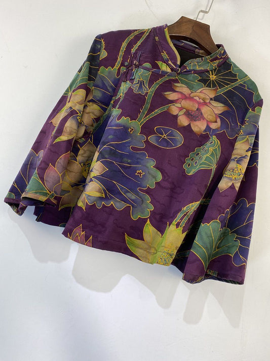 Casual Long Sleeve Lotus Top